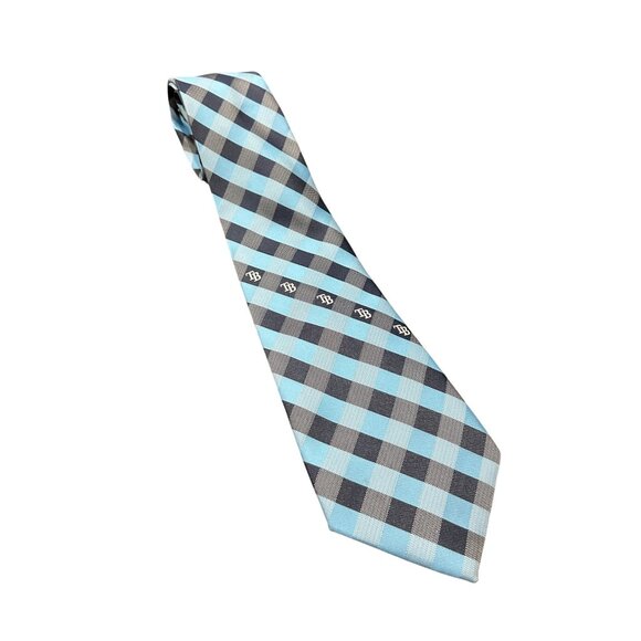 MLB Tampa Bay Rays Checkered Tie Blue One Size Adjustable Fit Active Sportswear - Picture 1 of 7